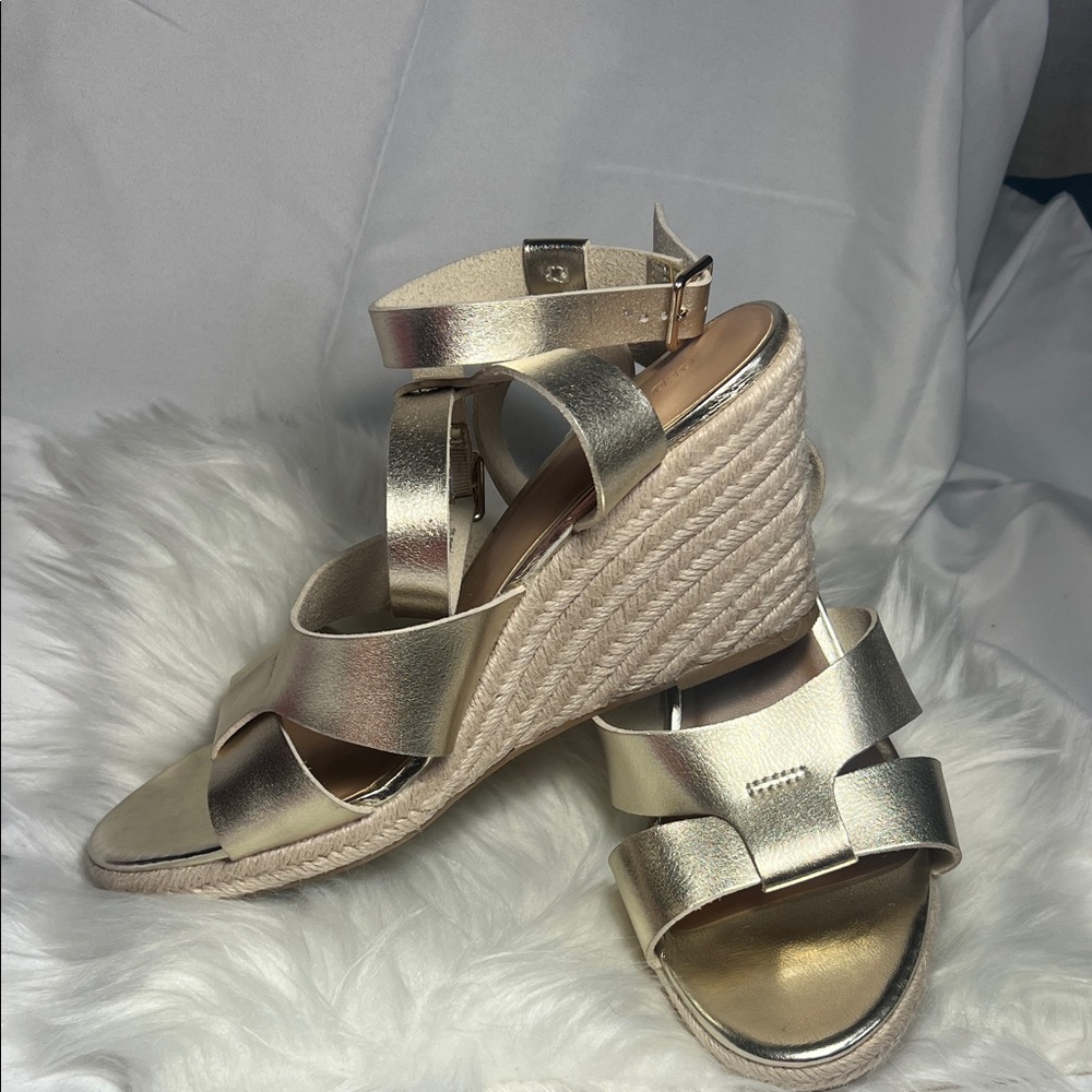 Old Navy Metallic Wedge Sandals